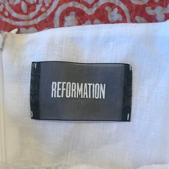 ❌SOLD❌Reformation Domingo Dress, White, Size 2 - Picture 4 of 5